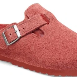 Birkenstock Boston Shearling Suede Leather Sienna Red 12 Birkenstock Boston Shearling Suede Leather Sienna Red -Birkenstock Sale Store 1025685 detail 1