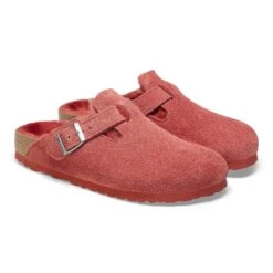 Birkenstock Boston Shearling Suede Leather Sienna Red 14 Birkenstock Boston Shearling Suede Leather Sienna Red -Birkenstock Sale Store 1025685 pair