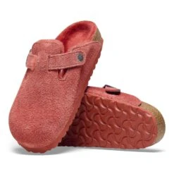 Birkenstock Boston Shearling Suede Leather Sienna Red 13 Birkenstock Boston Shearling Suede Leather Sienna Red -Birkenstock Sale Store 1025685 sole