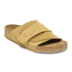 Birkenstock Kyoto Suede Embossed Corduroy Cork Brown