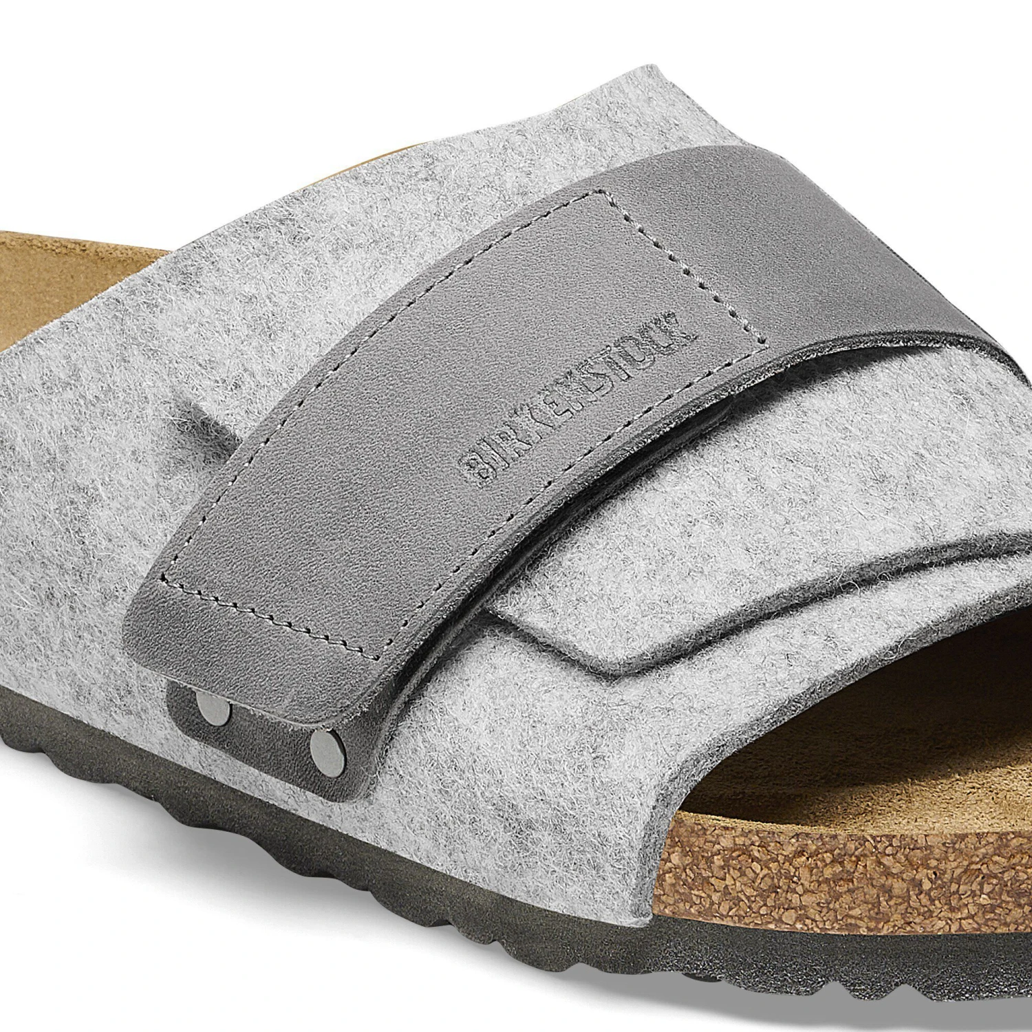 Birkenstock Kyoto Natural Leather-Felt Light Gray 5 Birkenstock Kyoto Natural Leather-Felt Light Gray - Image 5