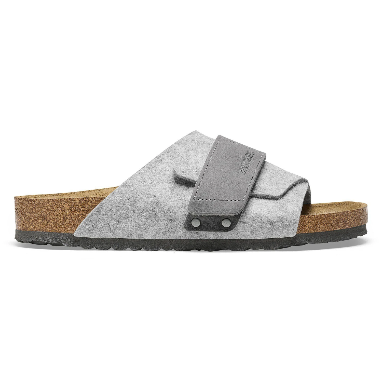 Birkenstock Kyoto Natural Leather-Felt Light Gray 3 Birkenstock Kyoto Natural Leather-Felt Light Gray - Image 3