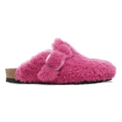 Birkenstock Boston Big Buckle Shearling Fuchsia Tulip 8 Birkenstock Boston Big Buckle Shearling Fuchsia Tulip -Birkenstock Sale Store 1025722 side