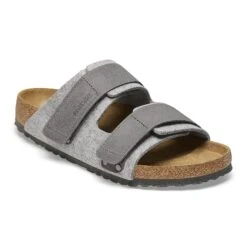 Birkenstock Uji Natural Leather-Felt Light Gray