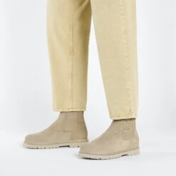 Birkenstock Highwood Slip On Men Suede Leather Taupe -Birkenstock Sale Store 1025747 f look m