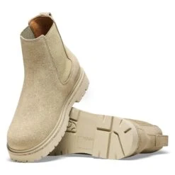 Birkenstock Highwood Slip On Women Suede Leather Taupe -Birkenstock Sale Store 1025759 sole
