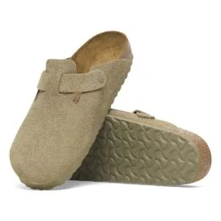 Birkenstock Boston Suede Leather Faded Khaki -Birkenstock Sale Store 1025788 sole