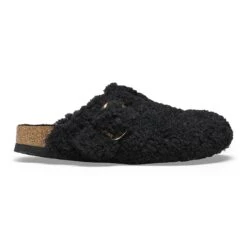 Birkenstock Boston Big Buckle Shearling Black Gold -Birkenstock Sale Store 1025891 side