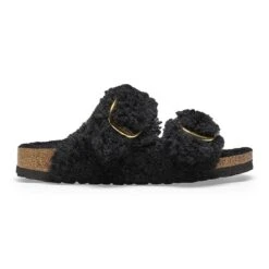 Birkenstock Arizona Big Buckle Shearling Black Gold 10 Birkenstock Arizona Big Buckle Shearling Black Gold -Birkenstock Sale Store 1025901 side