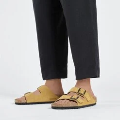 Birkenstock Arizona Suede Embossed Corduroy Cork Brown 15 Birkenstock Arizona Suede Embossed Corduroy Cork Brown -Birkenstock Sale Store 1026094 f look m