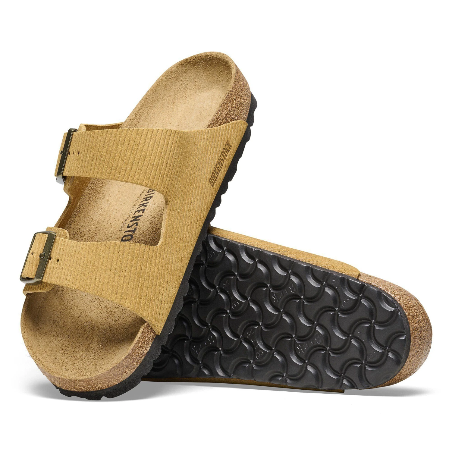Birkenstock Arizona Suede Embossed Corduroy Cork Brown 9 Birkenstock Arizona Suede Embossed Corduroy Cork Brown - Image 9
