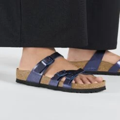 Birkenstock Franca Birko-Flor Graceful Midnight Blue 12 Birkenstock Franca Birko-Flor Graceful Midnight Blue -Birkenstock Sale Store 1026119 f closeup f