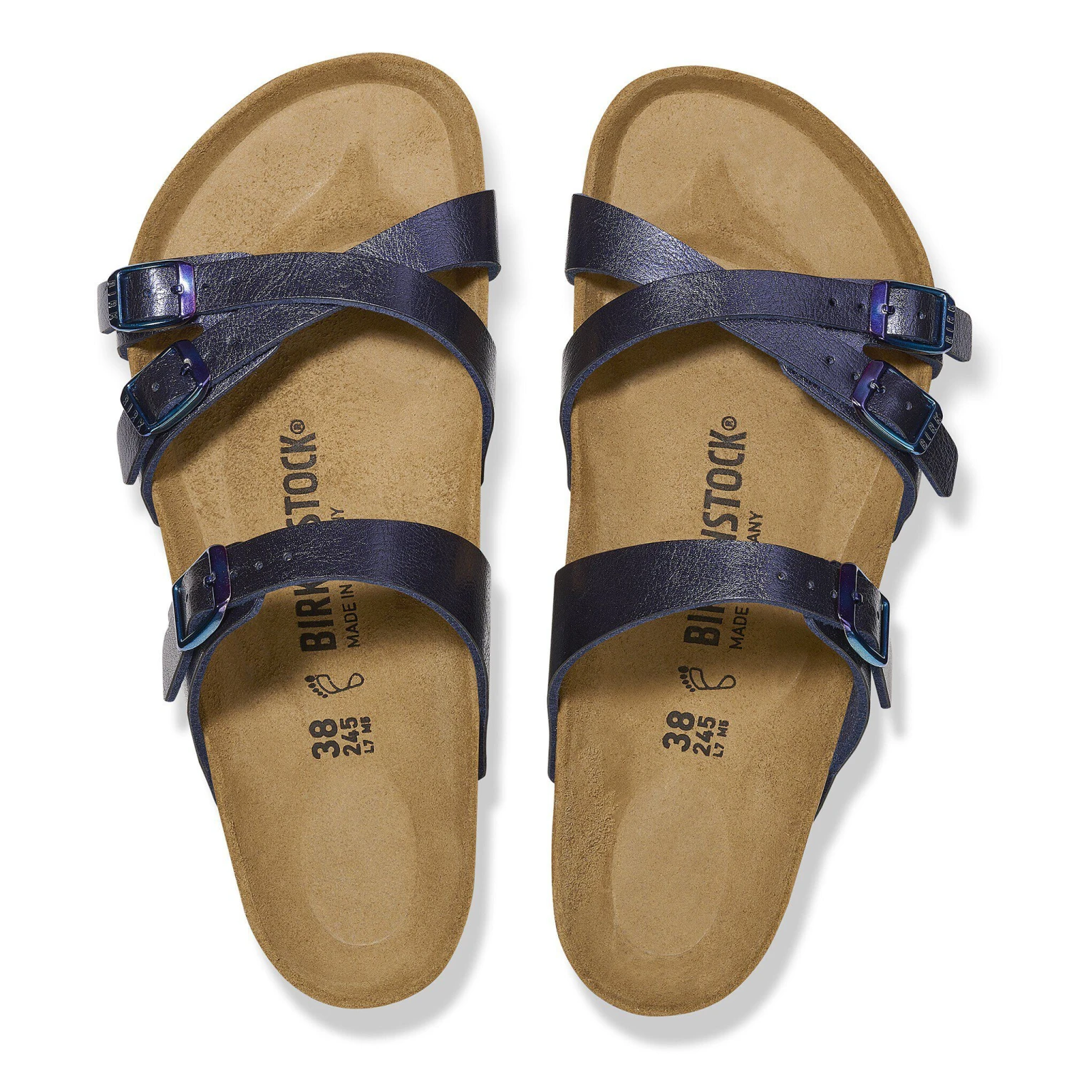 Birkenstock Franca Birko-Flor Graceful Midnight Blue 2 Birkenstock Franca Birko-Flor Graceful Midnight Blue - Image 2