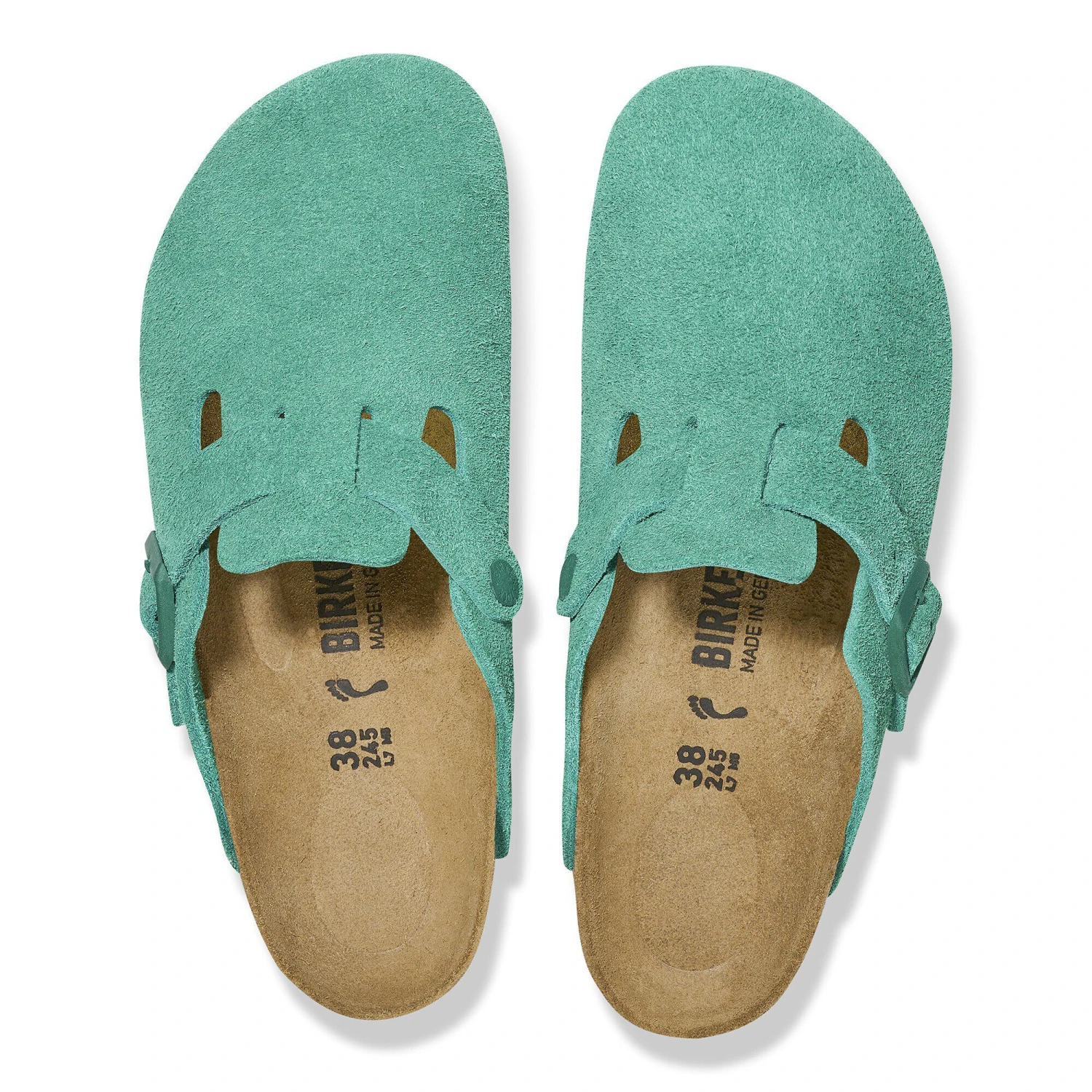 Birkenstock Boston Suede Leather Digital Green 2 Birkenstock Boston Suede Leather Digital Green - Image 2