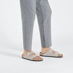 Birkenstock Arizona Suede Embossed Corduroy Stone Coin -Birkenstock Sale Store 1026131 f look m