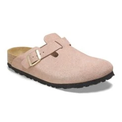 Birkenstock Boston Suede Leather Light Rose