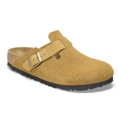 Birkenstock Boston Suede Embossed Corduroy Cork Brown