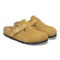 Birkenstock Boston Suede Embossed Corduroy Cork Brown -Birkenstock Sale Store 1026155 pair