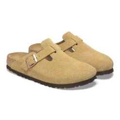 Birkenstock Boston Suede Leather Latte Cream -Birkenstock Sale Store 1026181 pair