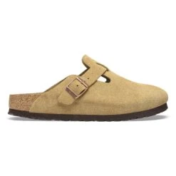 Birkenstock Boston Suede Leather Latte Cream -Birkenstock Sale Store 1026181 side