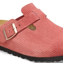 Birkenstock Boston Suede Embossed Corduroy Sienna Red -Birkenstock Sale Store 1026198 detail 1