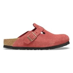 Birkenstock Boston Suede Embossed Corduroy Sienna Red -Birkenstock Sale Store 1026198 side