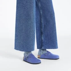 Birkenstock Boston Suede Embossed Corduroy Indigo -Birkenstock Sale Store 1026203 f look f