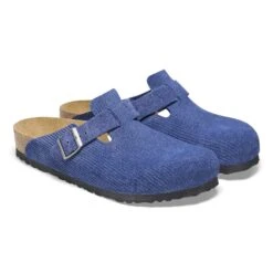 Birkenstock Boston Suede Embossed Corduroy Indigo -Birkenstock Sale Store 1026203 pair