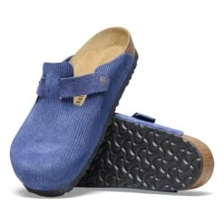 Birkenstock Boston Suede Embossed Corduroy Indigo -Birkenstock Sale Store 1026203 sole