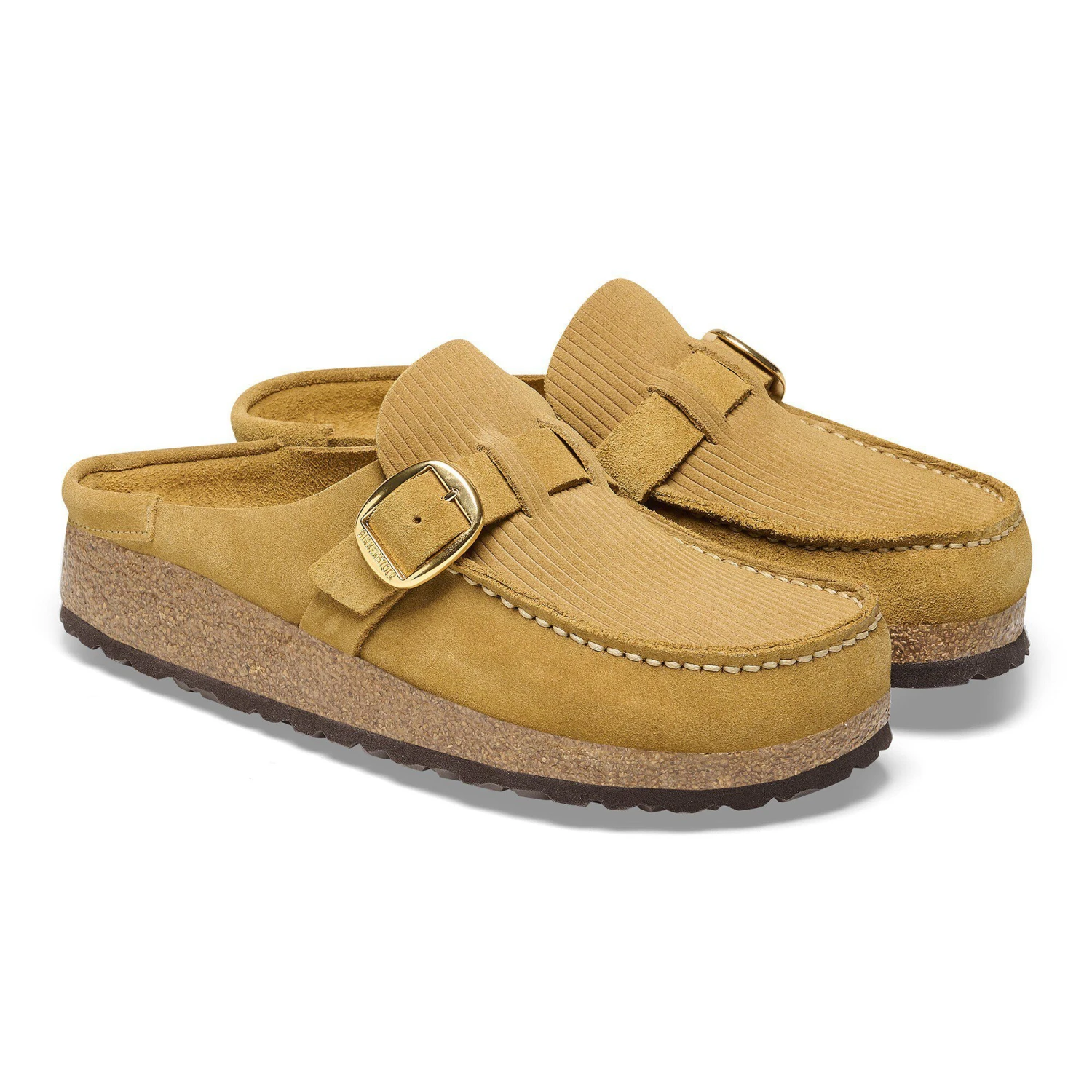 Birkenstock Buckley Suede Embossed Corduroy Cork Brown 5 Birkenstock Buckley Suede Embossed Corduroy Cork Brown - Image 5