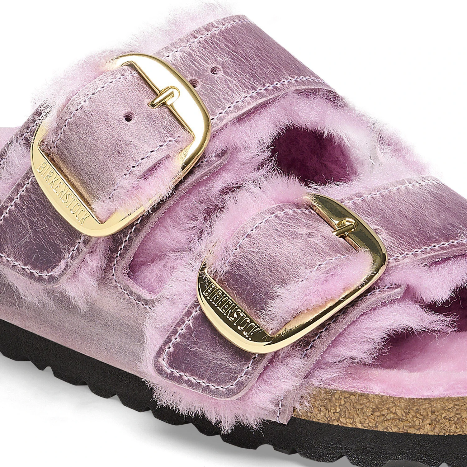 Birkenstock Arizona Big Buckle Shearling Oiled Leather Lavender 8 Birkenstock Arizona Big Buckle Shearling Oiled Leather Lavender - Image 8