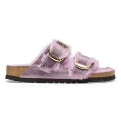 Birkenstock Arizona Big Buckle Shearling Oiled Leather Lavender 18 Birkenstock Arizona Big Buckle Shearling Oiled Leather Lavender -Birkenstock Sale Store 1026239 side