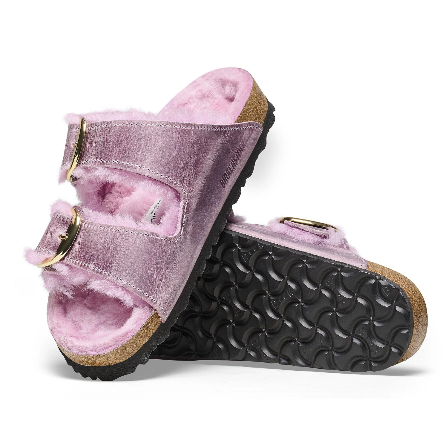 Birkenstock Arizona Big Buckle Shearling Oiled Leather Lavender 9 Birkenstock Arizona Big Buckle Shearling Oiled Leather Lavender - Image 9