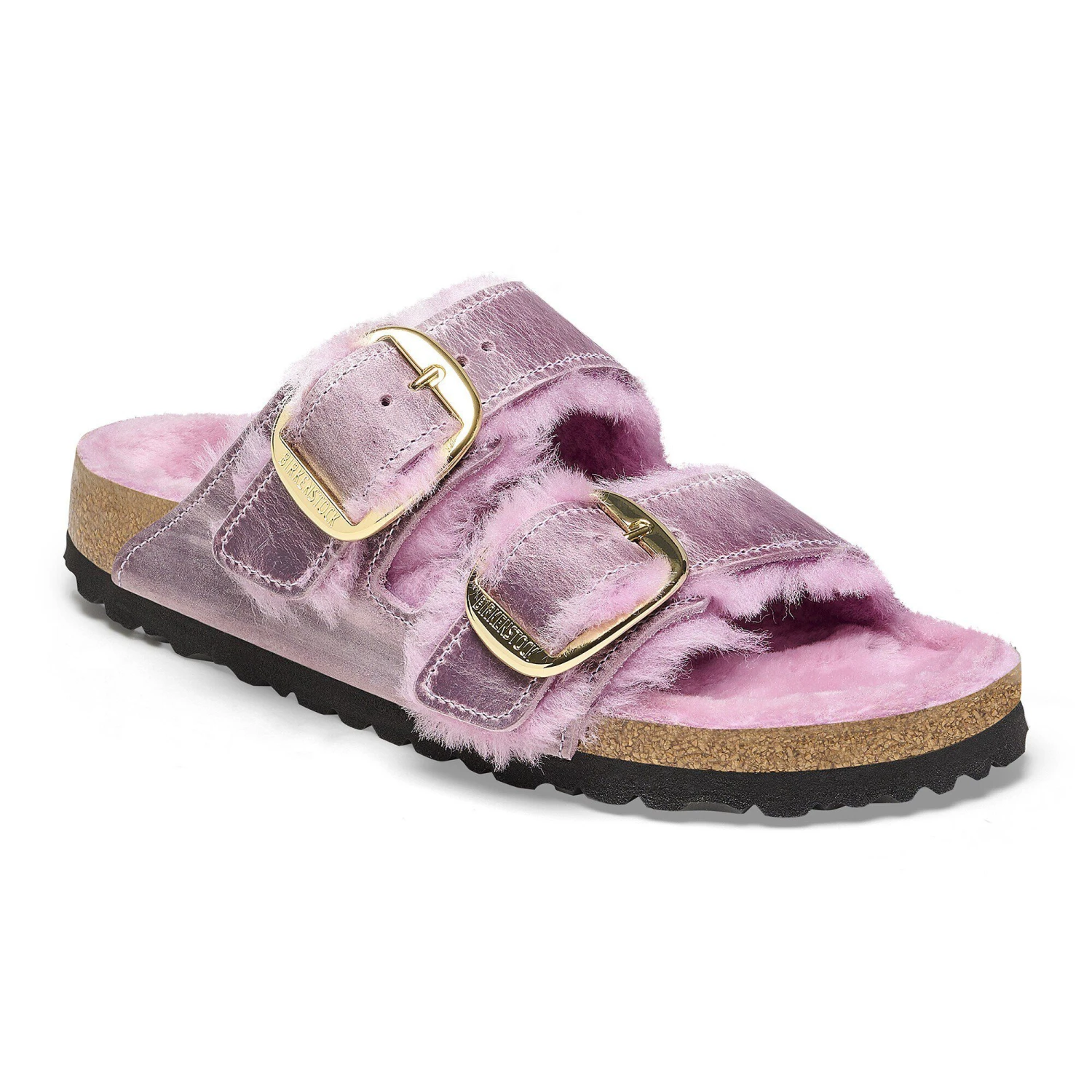 Birkenstock Arizona Big Buckle Shearling Oiled Leather Lavender 2 Birkenstock Arizona Big Buckle Shearling Oiled Leather Lavender - Image 2