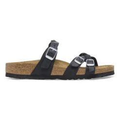 Birkenstock Franca Braided Oiled Leather Black -Birkenstock Sale Store 1026295 side