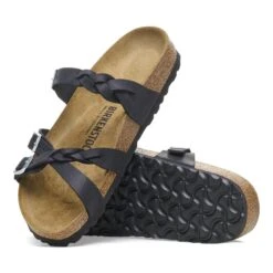 Birkenstock Franca Braided Oiled Leather Black -Birkenstock Sale Store 1026295 sole