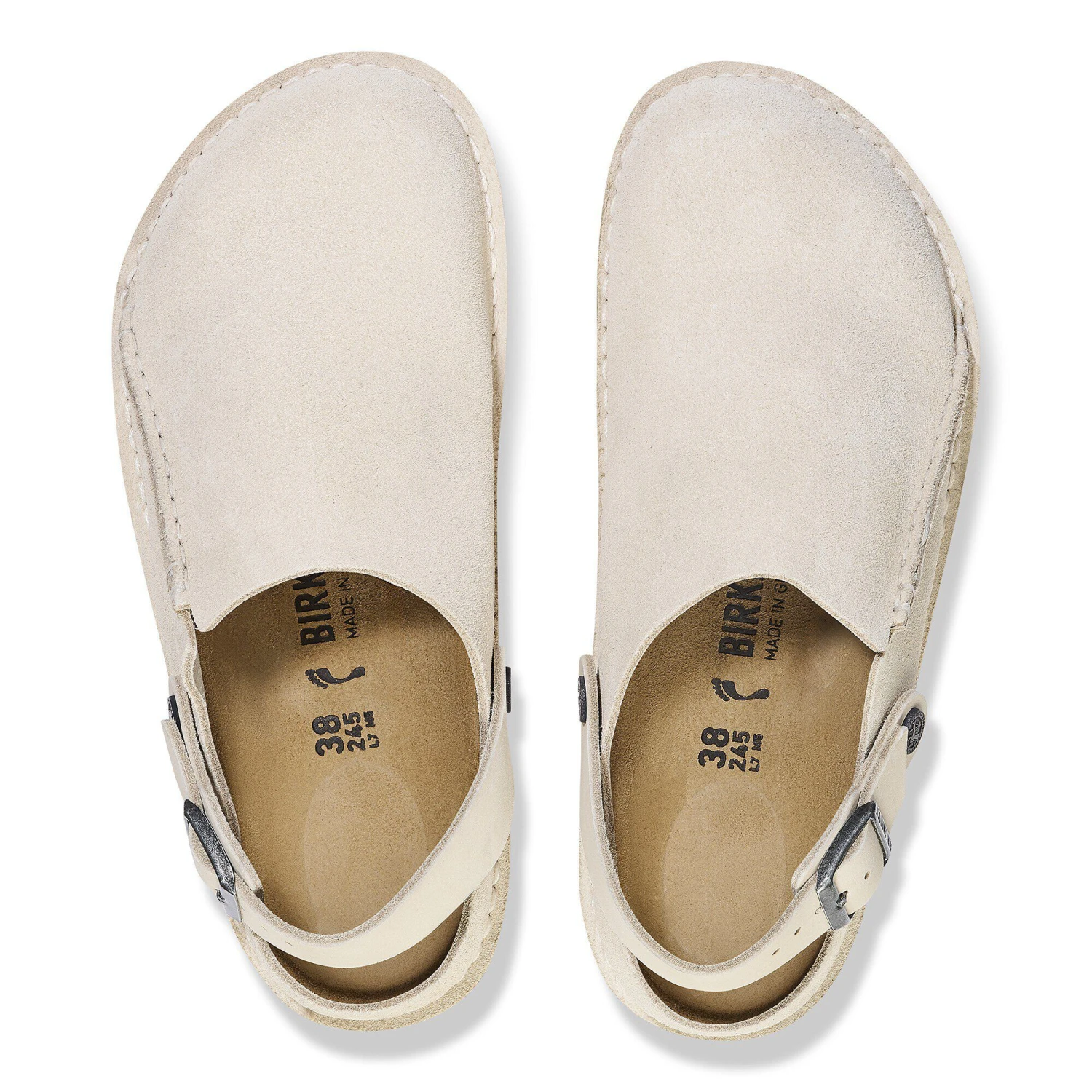Birkenstock Lutry Premium Suede Suede Leather Eggshell 2 Birkenstock Lutry Premium Suede Suede Leather Eggshell - Image 2