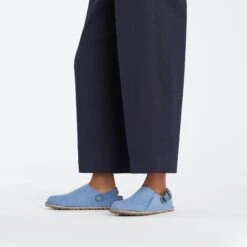 Birkenstock Lutry Premium Suede Suede Leather Elemental Blue -Birkenstock Sale Store 1026361 f look f