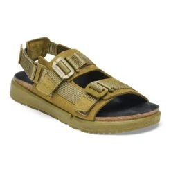 Birkenstock Shinjuku Leather-Textile Pine Green