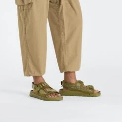 Birkenstock Shinjuku Leather-Textile Pine Green -Birkenstock Sale Store 1026399 f look m