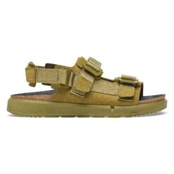 Birkenstock Shinjuku Leather-Textile Pine Green -Birkenstock Sale Store 1026399 side