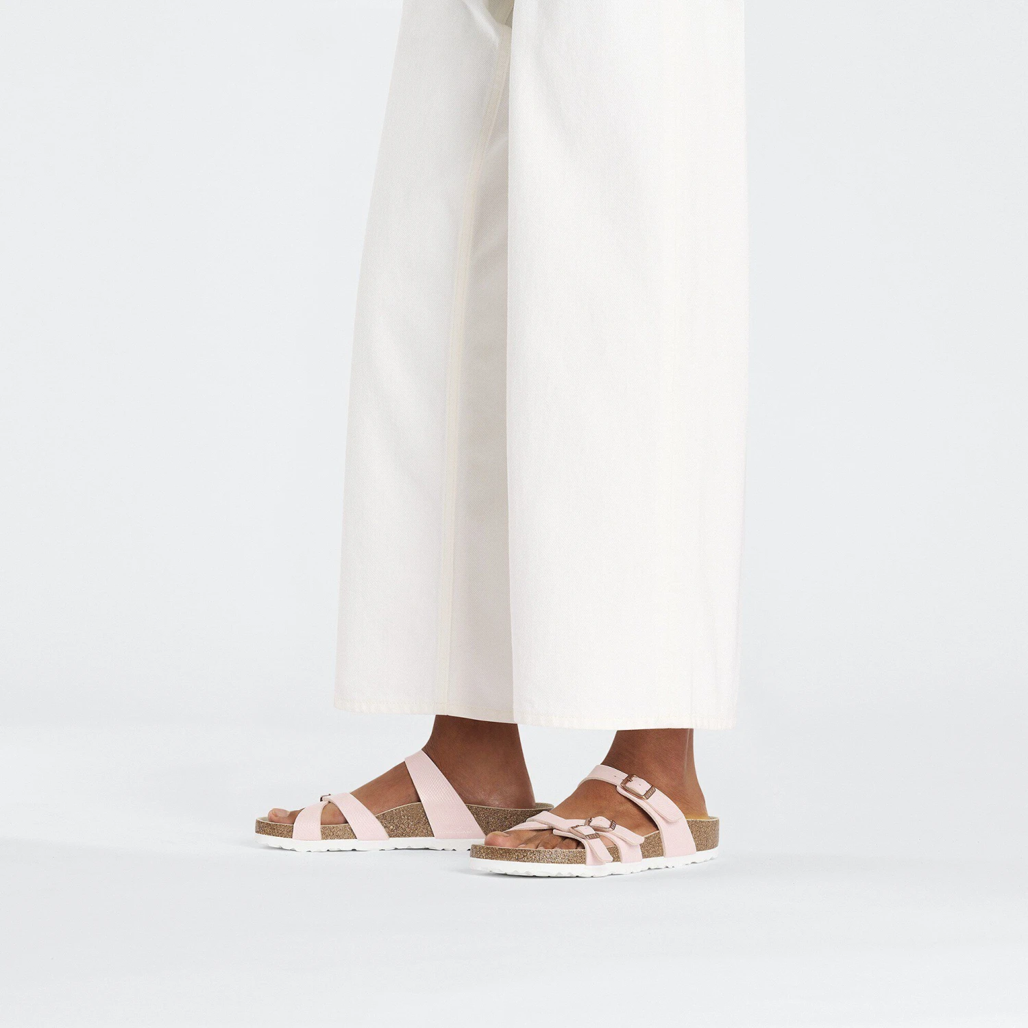 Birkenstock Franca Birko-Flor Embossed Shiny Light Rose 8 Birkenstock Franca Birko-Flor Embossed Shiny Light Rose - Image 8