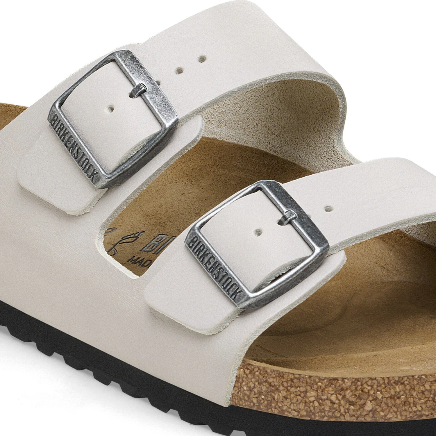 Birkenstock Arizona Grip Leather Vintage Wood Mineral Grey 4 Birkenstock Arizona Grip Leather Vintage Wood Mineral Grey - Image 4