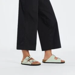 Birkenstock Arizona Big Buckle Natural Leather Patent High Shine Surf Green -Birkenstock Sale Store 1026489 f look f