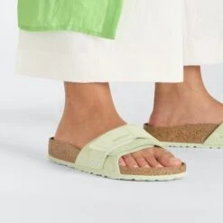 Birkenstock Oita Suede Leather Faded Lime -Birkenstock Sale Store 1026509 f closeup f