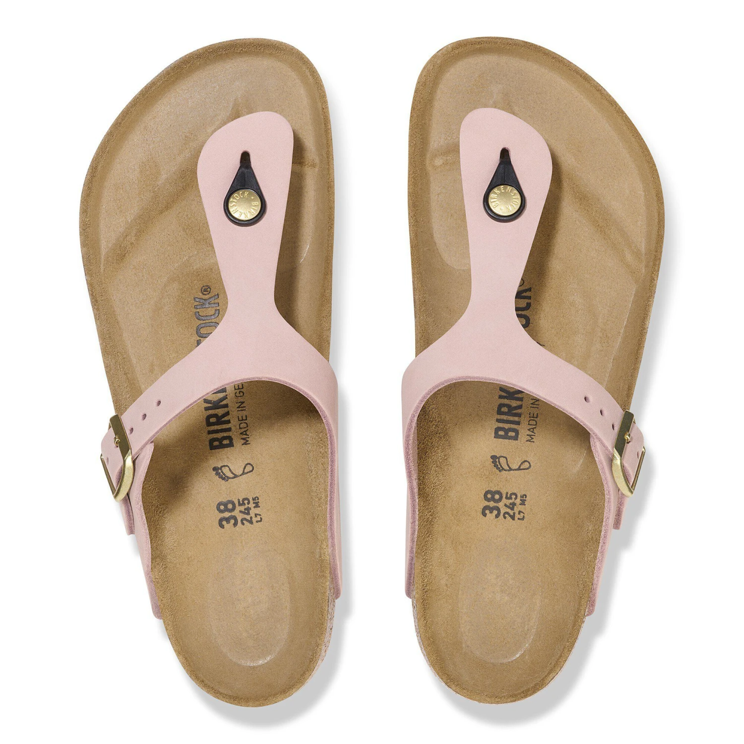 Birkenstock Gizeh Nubuck Leather Soft Pink 2 Birkenstock Gizeh Nubuck Leather Soft Pink - Image 2