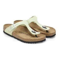 Birkenstock Gizeh Nubuck Leather Faded Lime -Birkenstock Sale Store 1026519 pair