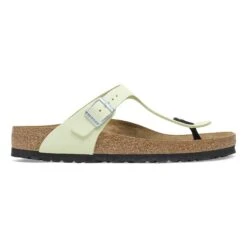 Birkenstock Gizeh Nubuck Leather Faded Lime -Birkenstock Sale Store 1026519 side