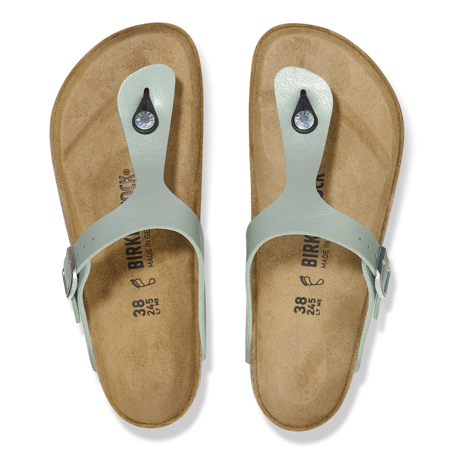 Birkenstock Gizeh Birko-Flor Graceful Surf Green 2 Birkenstock Gizeh Birko-Flor Graceful Surf Green - Image 2