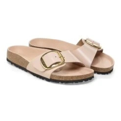 Birkenstock Madrid Big Buckle Natural Leather Patent High Shine New Beige 11 Birkenstock Madrid Big Buckle Natural Leather Patent High Shine New Beige -Birkenstock Sale Store 1026551 pair